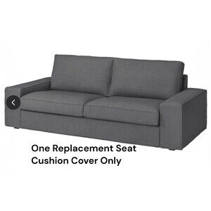 Ikea KIVIK Loveseat ONE REPLACEMENT SEAT COVER Skiftebo Dark Gray 804.650.81